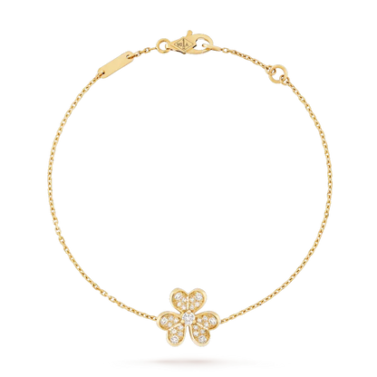 [⭐Luxery]FRIVOLE GOLD FLOWER DIAMOND BRACELET