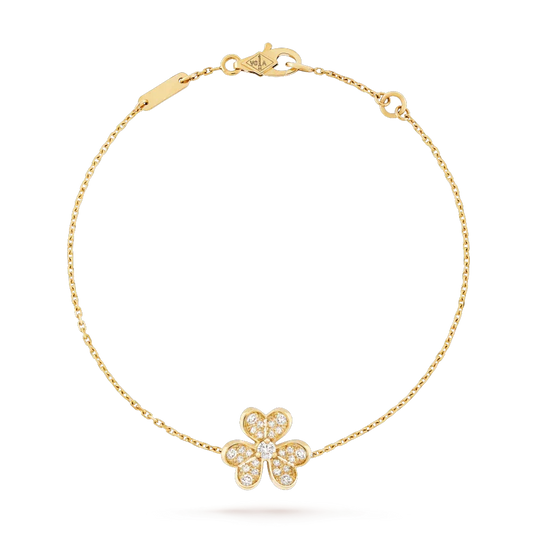[⭐Luxery]FRIVOLE GOLD FLOWER DIAMOND BRACELET