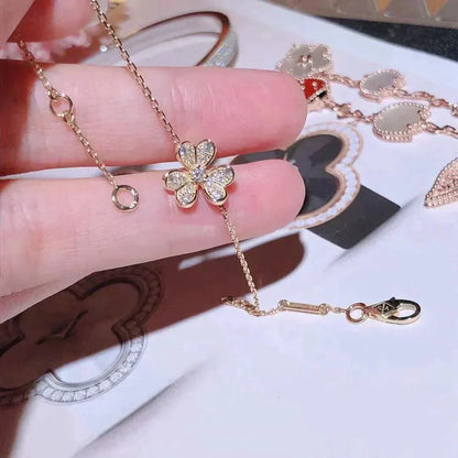 [⭐Luxery]FRIVOLE GOLD FLOWER DIAMOND BRACELET