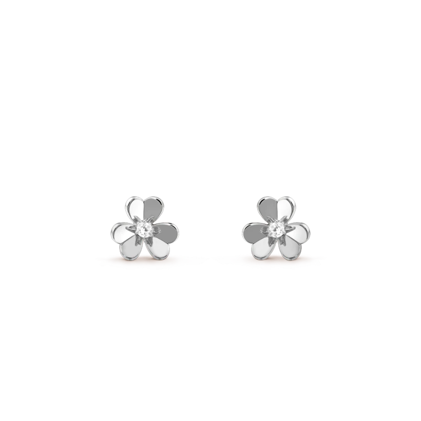 [⭐Luxery]FRIVOLE MINI SILVER FLOWER EARRINGS