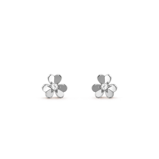 [⭐Luxery]FRIVOLE MINI SILVER FLOWER EARRINGS