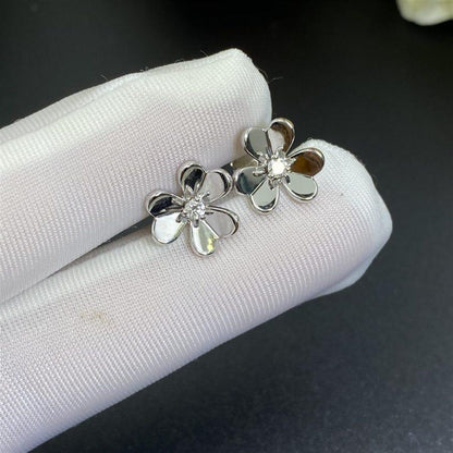 [⭐Luxery]FRIVOLE MINI SILVER FLOWER EARRINGS