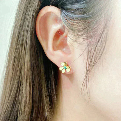 [⭐Luxery]FRIVOLE  FLOWER MALACHITE EARRINGS