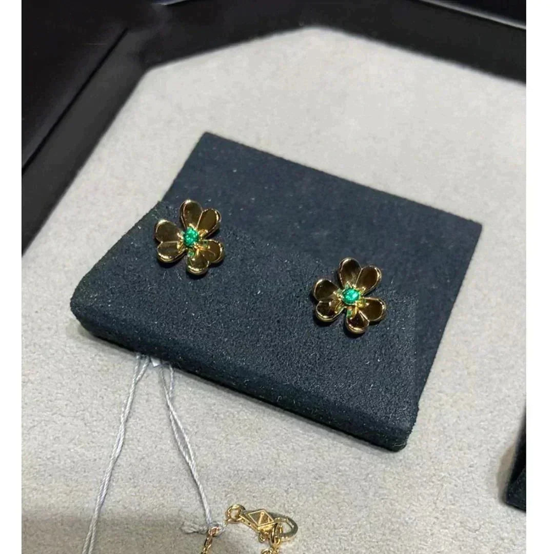 [⭐Luxery]FRIVOLE  FLOWER MALACHITE EARRINGS