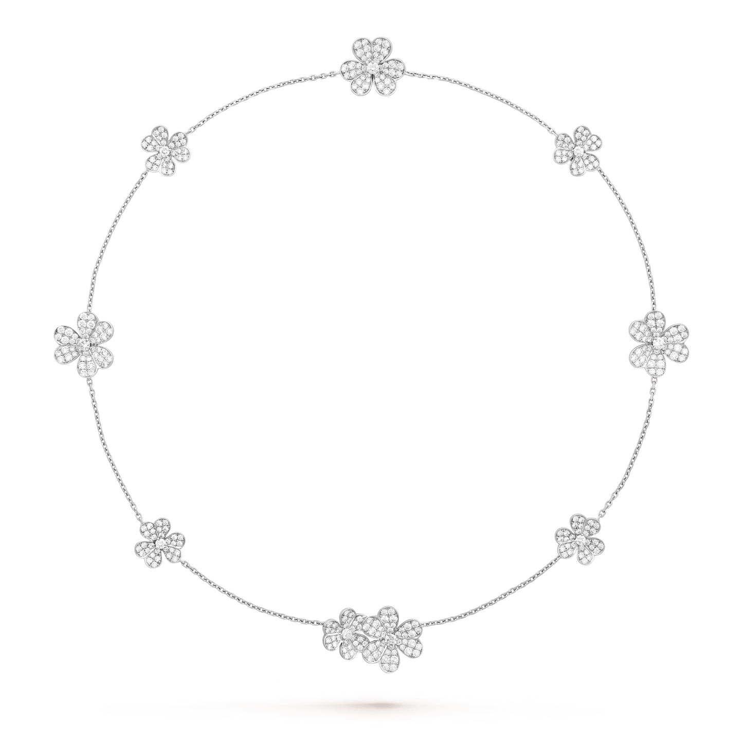 [⭐Luxery]FRIVOLE SILVER 9 FLOWERS NECKLACE