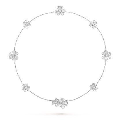 [⭐Luxery]FRIVOLE SILVER 9 FLOWERS NECKLACE