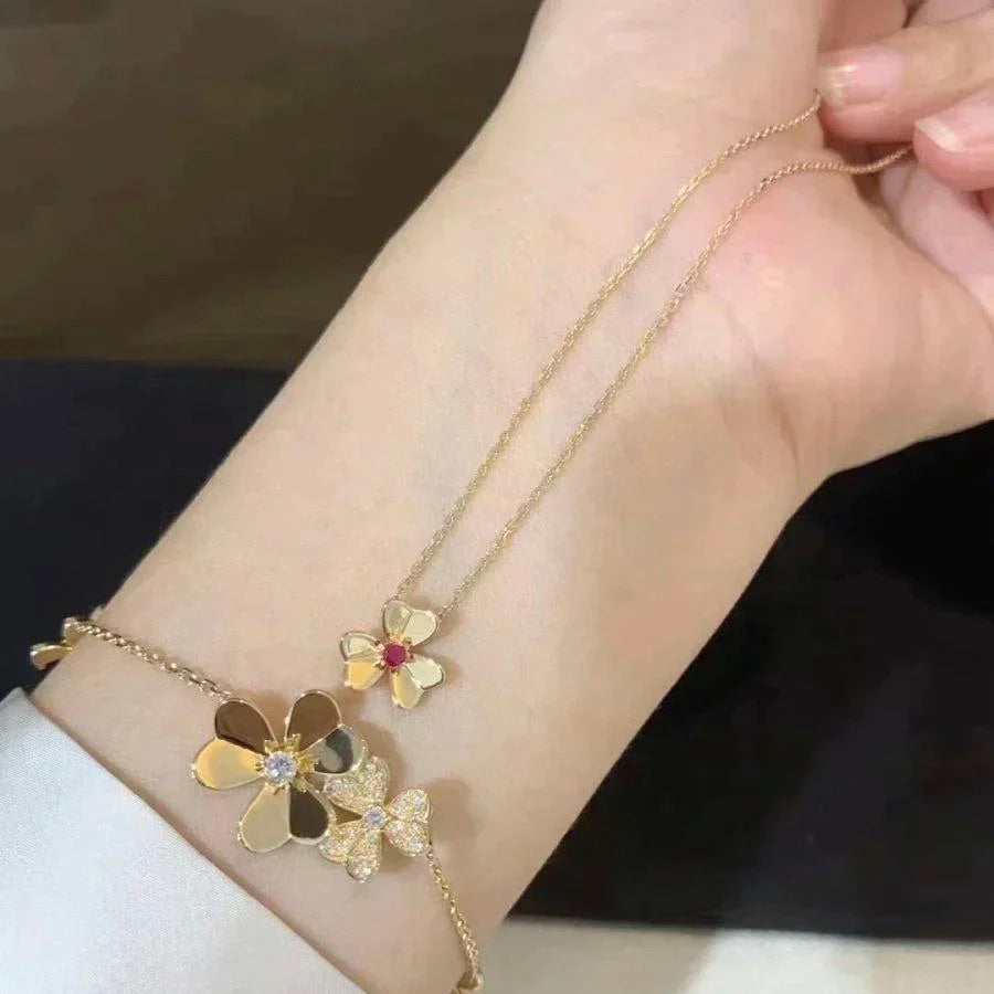 [⭐Luxery]FRIVOLE GOLD FLOWER NECKLACE