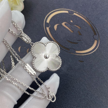 [⭐Luxery]CLOVER 25MM SILVER BIG CLOVER NECKLACE
