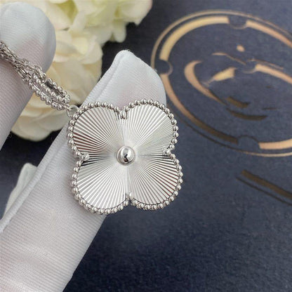 [⭐Luxery]CLOVER 25MM SILVER BIG CLOVER NECKLACE