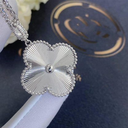 [⭐Luxery]CLOVER 25MM SILVER BIG CLOVER NECKLACE