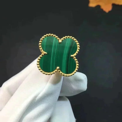 [⭐Luxery]CLOVER MALACHITE RING