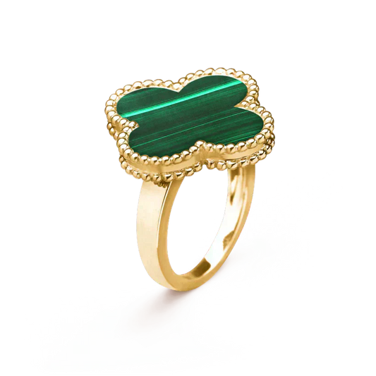 [⭐Luxery]CLOVER MALACHITE RING