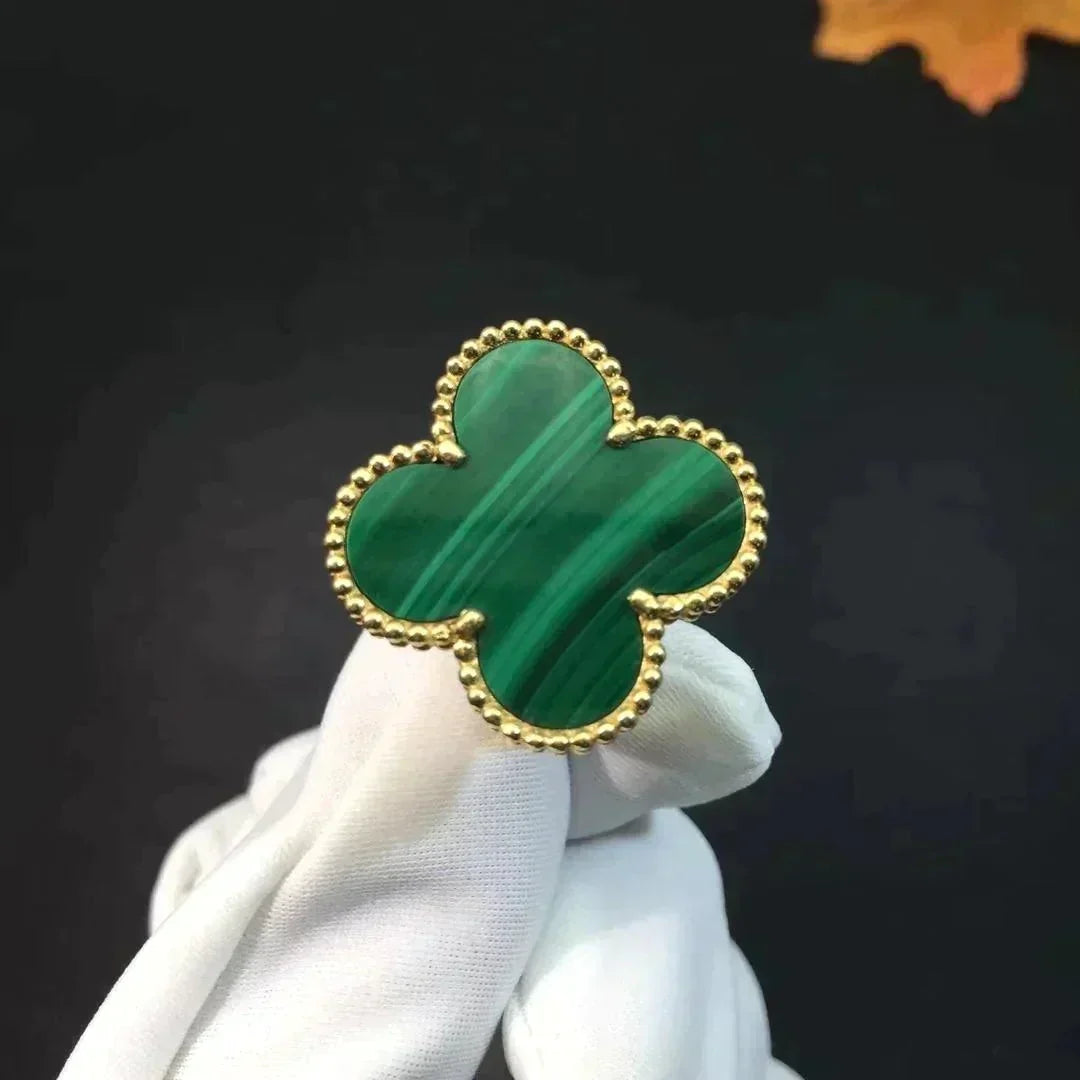 [⭐Luxery]CLOVER MALACHITE RING