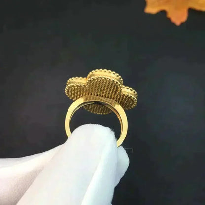 [⭐Luxery]CLOVER MALACHITE RING