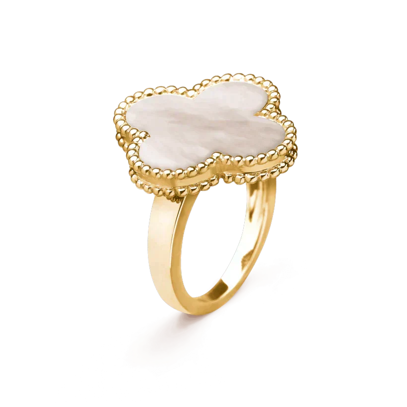[⭐Luxery]CLOVER WHITE MOP RING