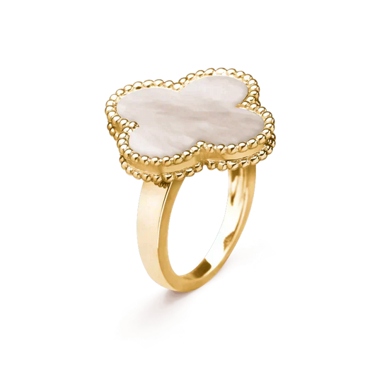 [⭐Luxery]CLOVER WHITE MOP RING