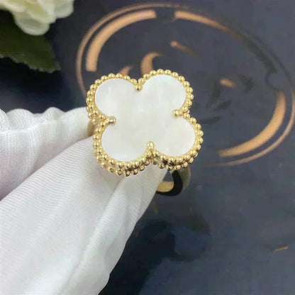[⭐Luxery]CLOVER WHITE MOP RING