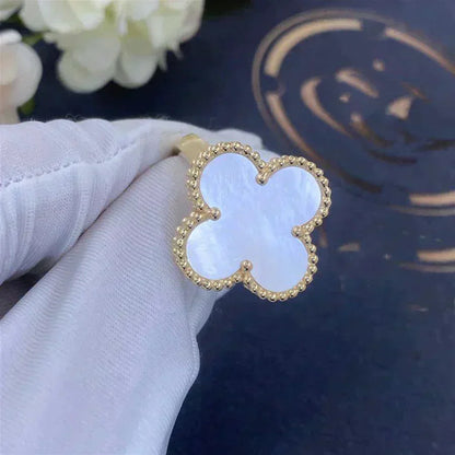 [⭐Luxery]CLOVER WHITE MOP RING