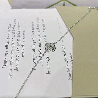 [⭐Luxery]CLOVER  SINGLE FLOWER BRACELET SILVER