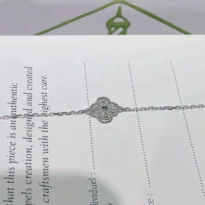 [⭐Luxery]CLOVER  SINGLE FLOWER BRACELET SILVER
