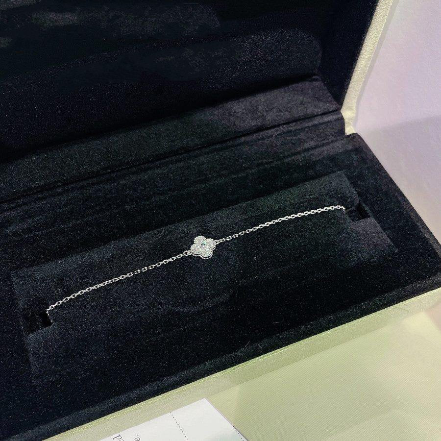 [⭐Luxery]CLOVER  SINGLE FLOWER BRACELET SILVER
