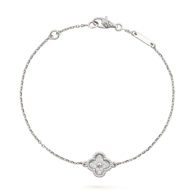 [⭐Luxery]CLOVER  SINGLE FLOWER BRACELET SILVER