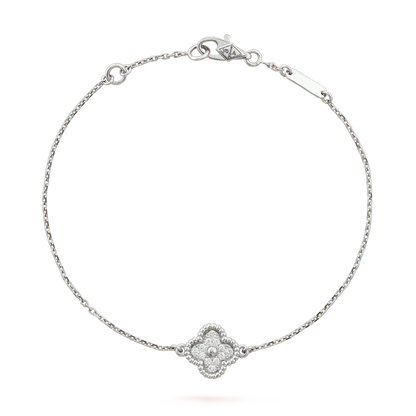 [⭐Luxery]CLOVER  SINGLE FLOWER BRACELET SILVER