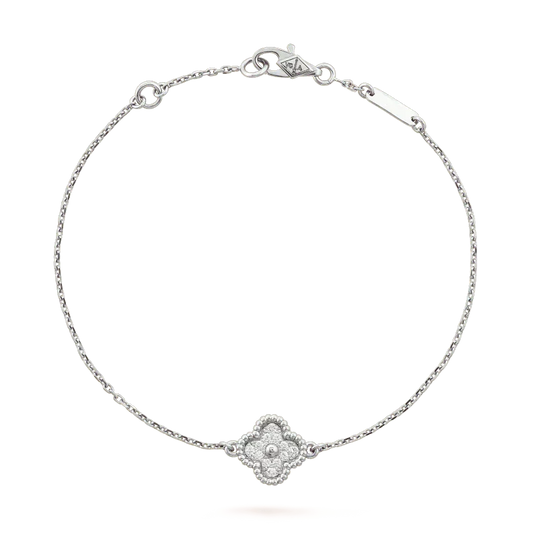 [⭐Luxery]CLOVER  SINGLE FLOWER BRACELET SILVER