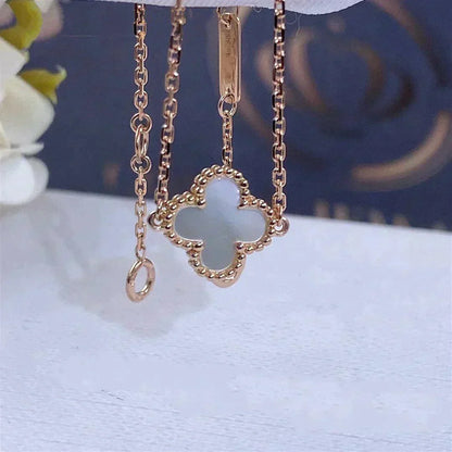 [⭐Luxery]CLOVER WHITE MOP SINGLE FLOWER BRACELET