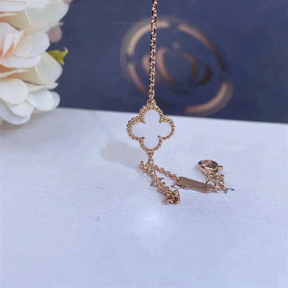 [⭐Luxery]CLOVER WHITE MOP SINGLE FLOWER BRACELET