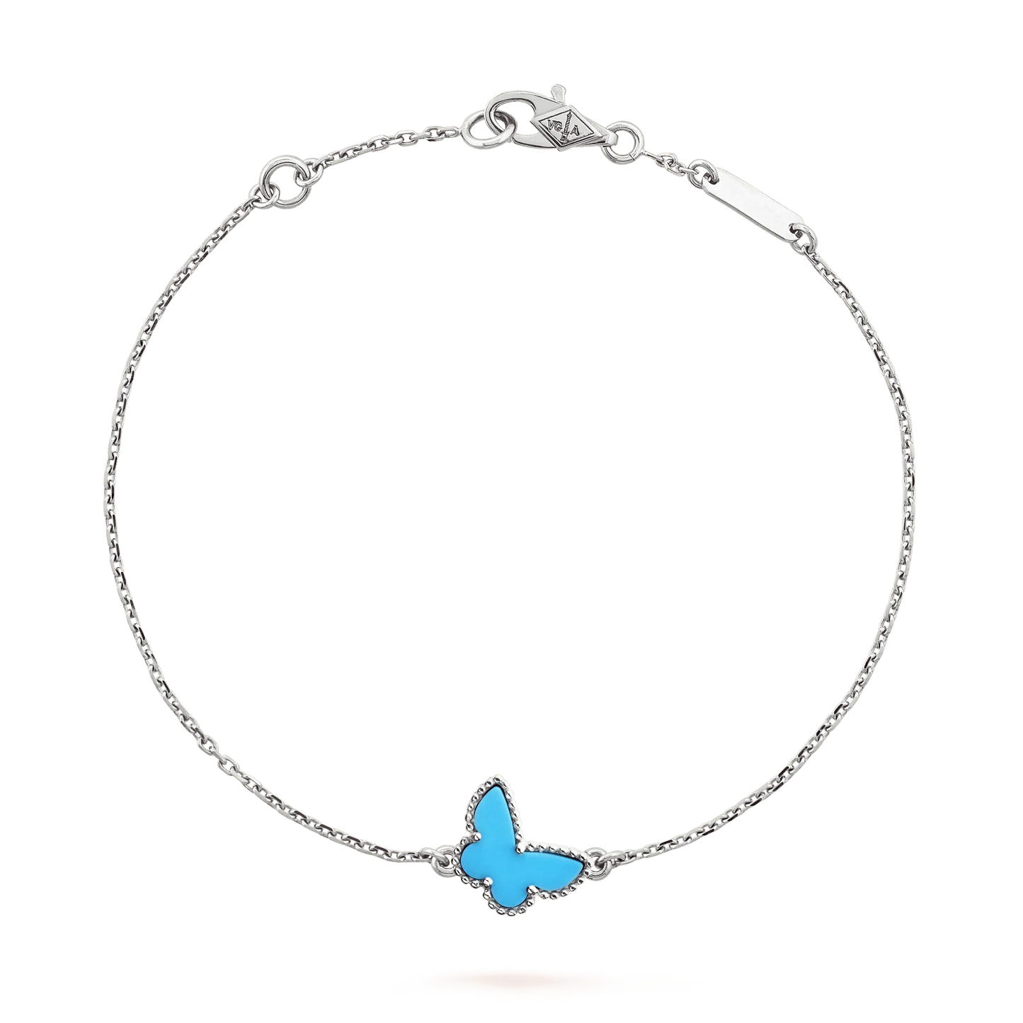 [⭐Luxery]BUTTERFLY TURQUOISE BUTTERFLY BRACELET SILVER