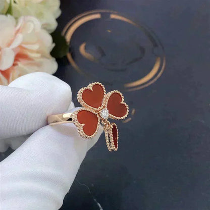 [⭐Luxery]SWEET CLOVER CARNELIAN RING