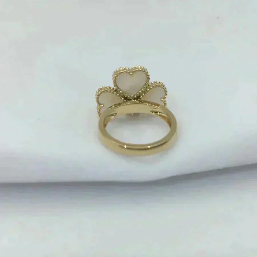 [⭐Luxery]SWEET CLOVER WHITE MOP RING