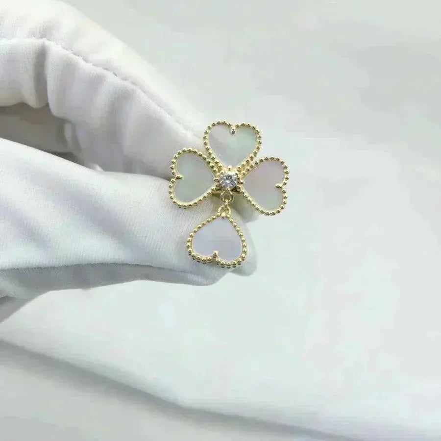 [⭐Luxery]SWEET CLOVER WHITE MOP RING