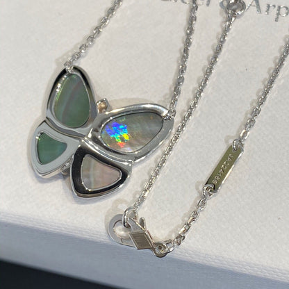 [⭐Luxery]LARGE BUTTERFLY SILVER PENDANT DIAMOND NECKLACE