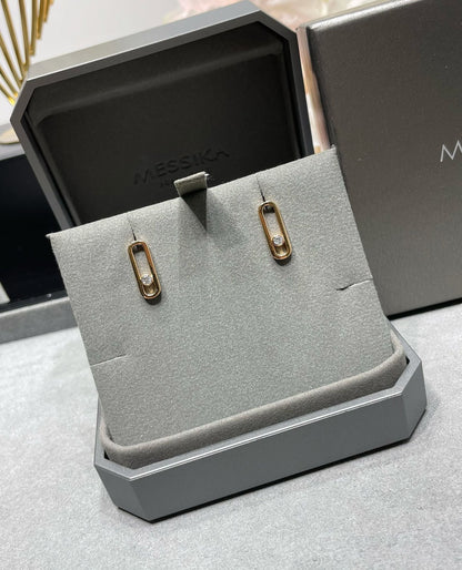 [⭐Luxery]MOVE UNO SMALL 1 DIAMOND EARRINGS