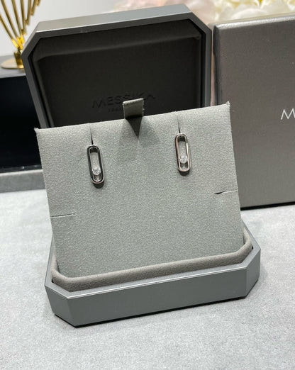 [⭐Luxery]MOVE UNO SMALL 1 DIAMOND EARRINGS