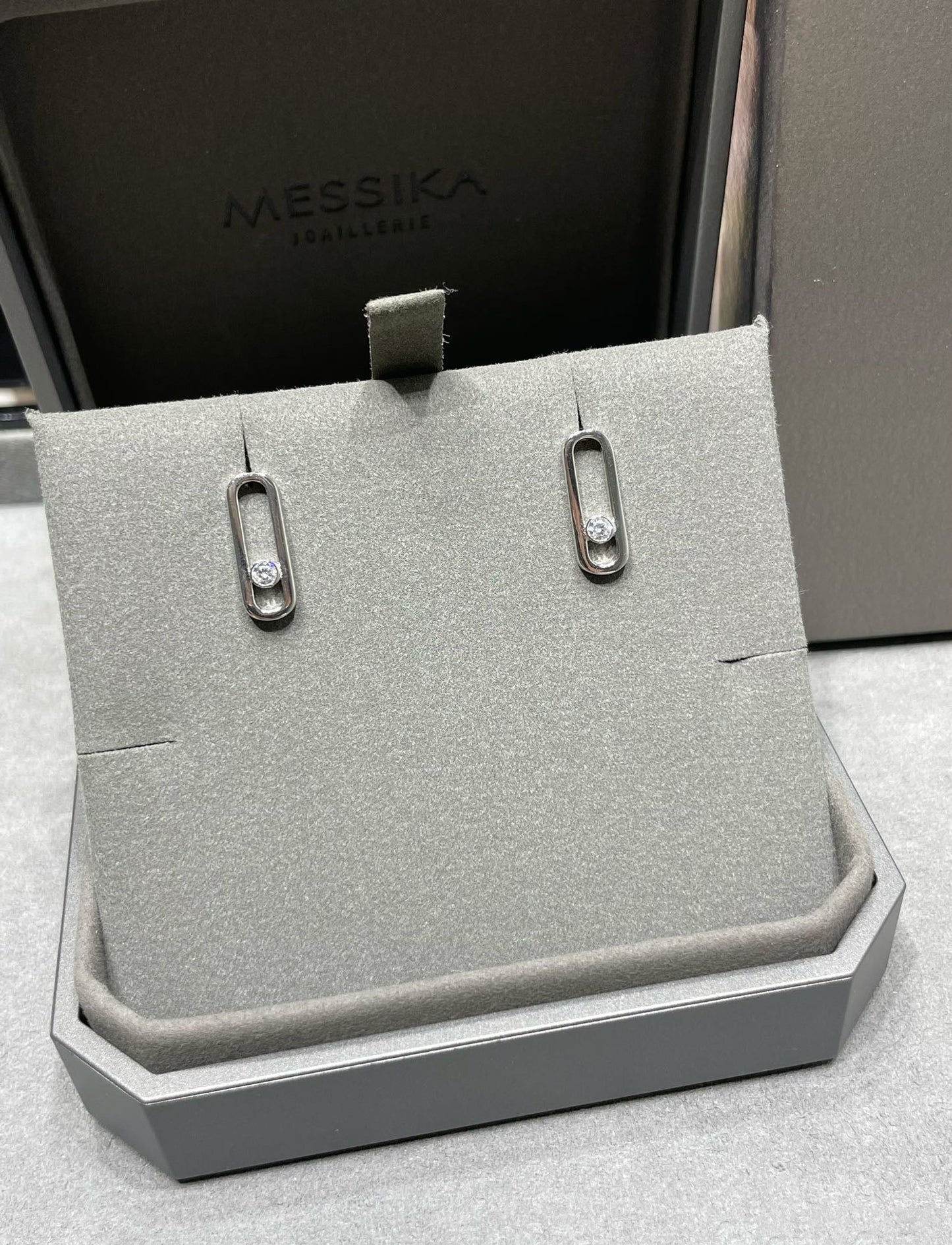 [⭐Luxery]MOVE UNO SMALL 1 DIAMOND EARRINGS