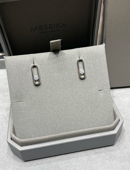 [⭐Luxery]MOVE UNO SMALL 1 DIAMOND EARRINGS