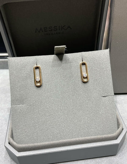 [⭐Luxery]MOVE UNO SMALL 1 DIAMOND EARRINGS