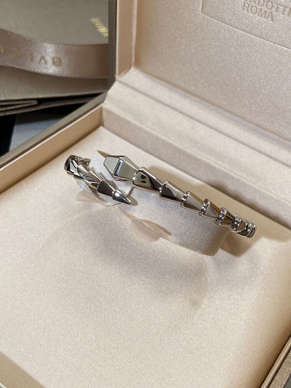 [⭐Luxery]SERPENTI VIPER SILVER BRACELET