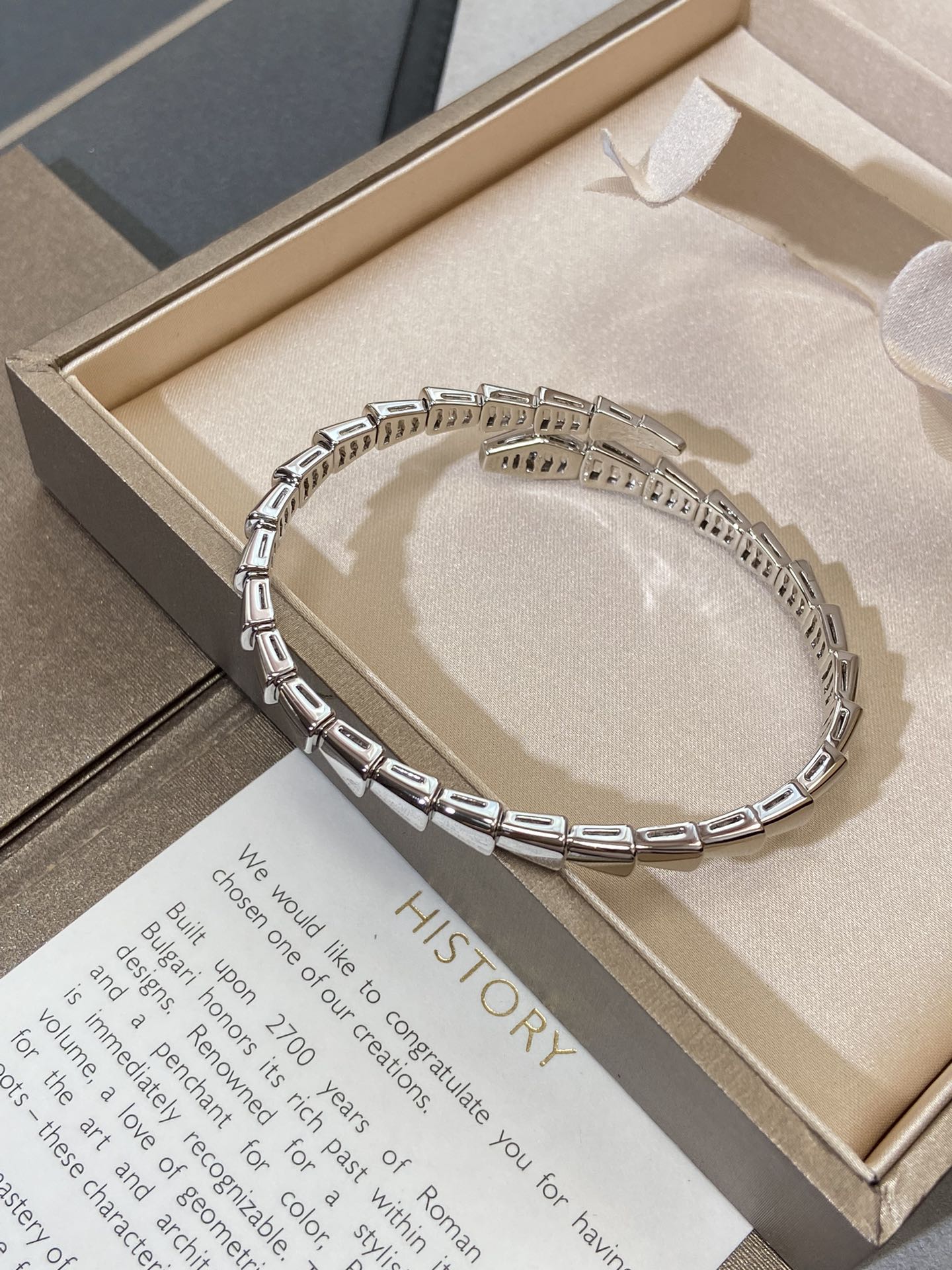 [⭐Luxery]SERPENTI VIPER SILVER BRACELET