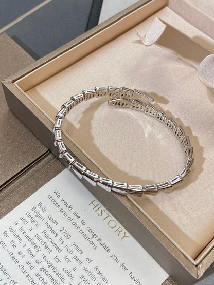 [⭐Luxery]SERPENTI VIPER SILVER BRACELET