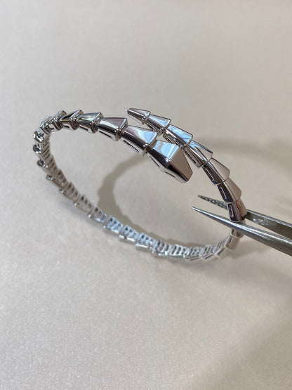 [⭐Luxery]SERPENTI VIPER SILVER BRACELET