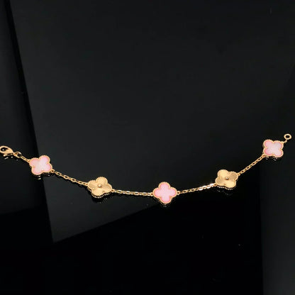 [⭐Luxery] CLOVER 5 MOTIFS  PINK MOP BRACELET COLLECTION