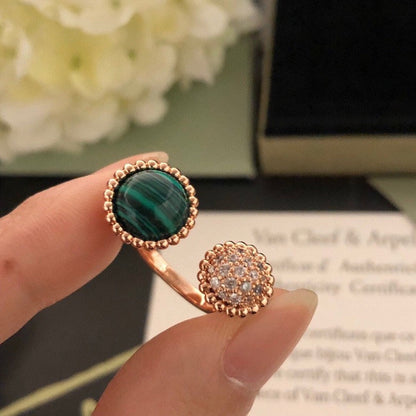 [⭐Luxery]PERLEE COULEURS DIAMOND ROSE GOLD BETWEEN THE FINGER RING