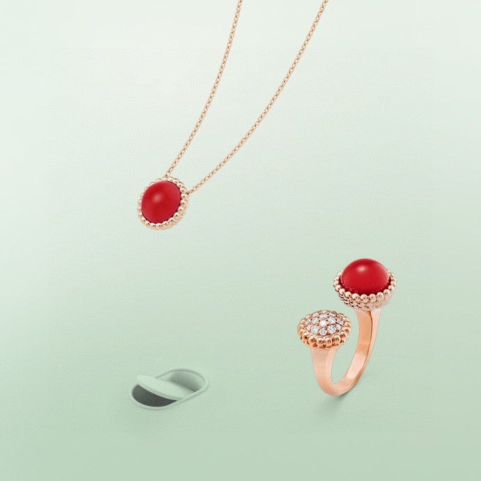 [⭐Luxery]PERLEE COULEURS DIAMOND ROSE GOLD BETWEEN THE FINGER RING