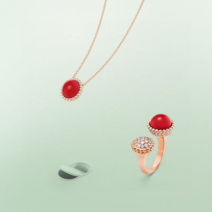 [⭐Luxery]PERLEE COULEURS DIAMOND ROSE GOLD BETWEEN THE FINGER RING