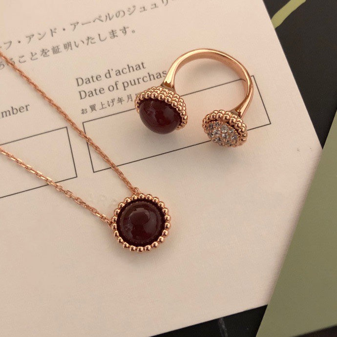 [⭐Luxery]PERLEE COULEURS DIAMOND ROSE GOLD BETWEEN THE FINGER RING