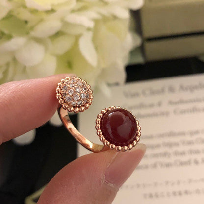 [⭐Luxery]PERLEE COULEURS DIAMOND ROSE GOLD BETWEEN THE FINGER RING